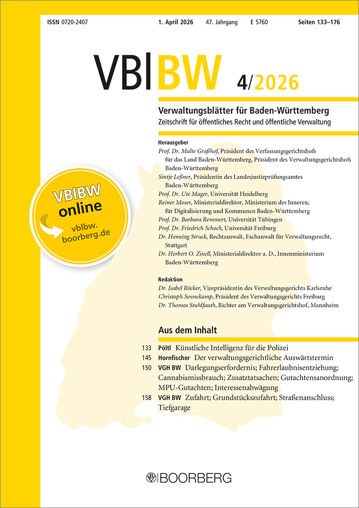 VBlBW - Verwaltungsblätter für Baden-Württemberg (Print)