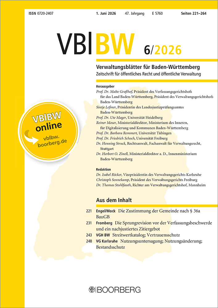 VBlBW - Verwaltungsblätter für Baden-Württemberg (Print)