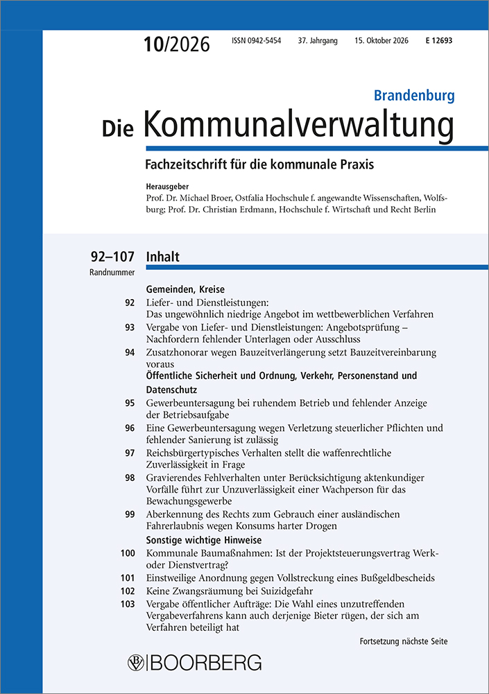 Die Kommunalverwaltung Brandenburg