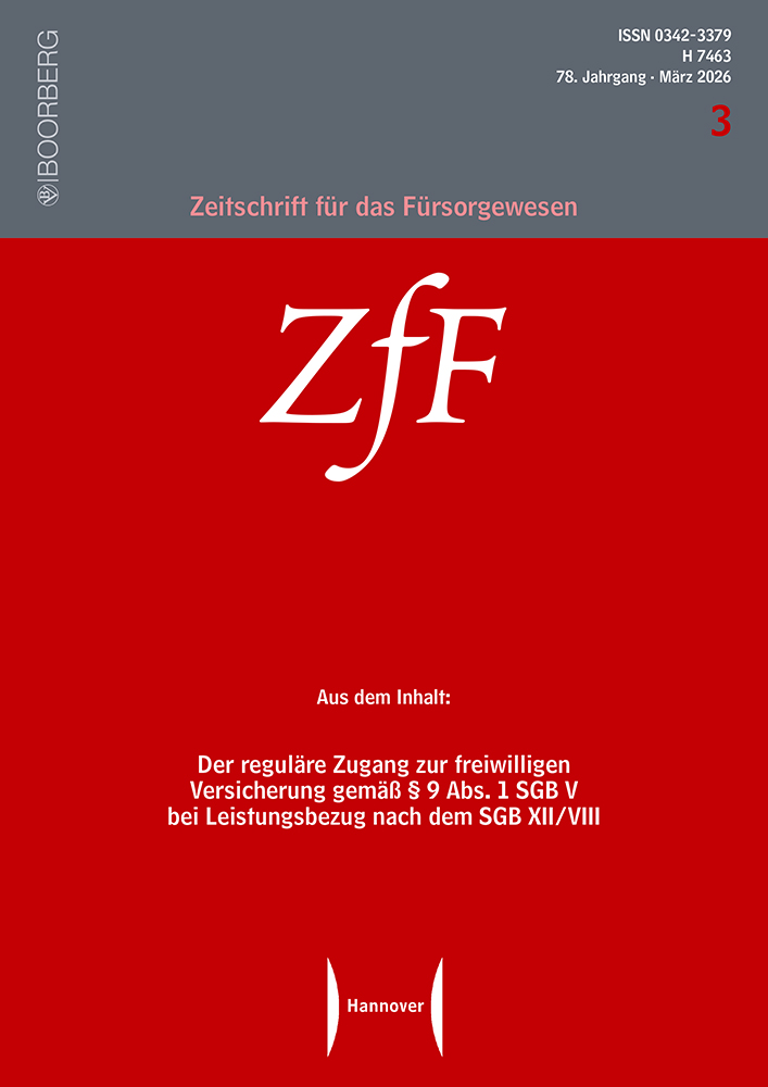 Zeitschrift für das Fürsorgewesen (ZfF)