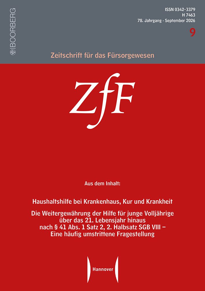 Zeitschrift für das Fürsorgewesen (ZfF)