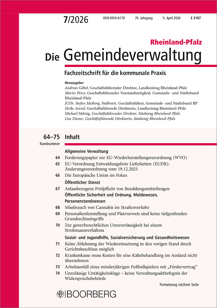 Die Gemeindeverwaltung Rheinland-Pfalz