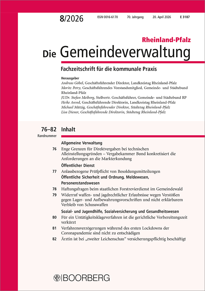 Die Gemeindeverwaltung Rheinland-Pfalz