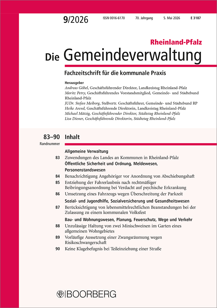 Die Gemeindeverwaltung Rheinland-Pfalz