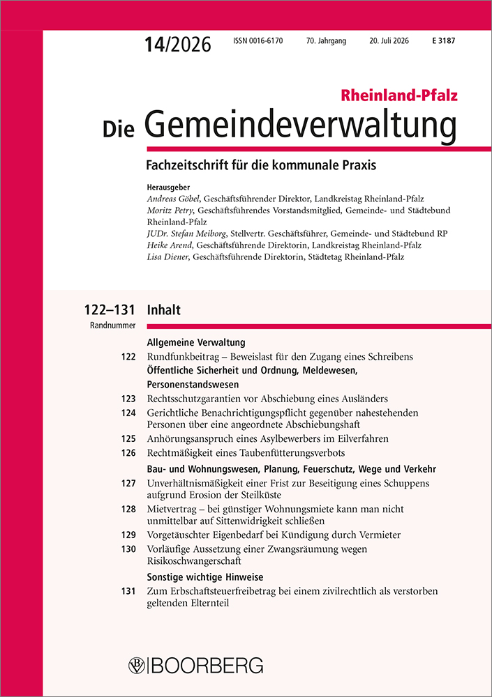 Die Gemeindeverwaltung Rheinland-Pfalz