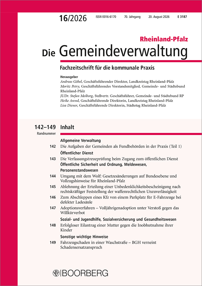 Die Gemeindeverwaltung Rheinland-Pfalz