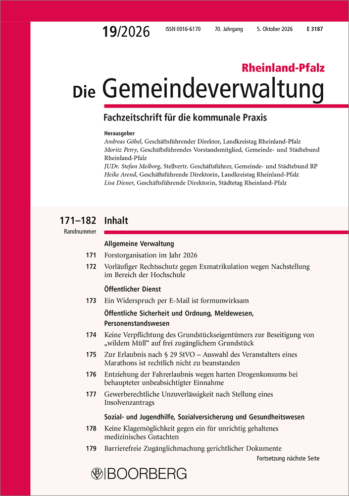 Die Gemeindeverwaltung Rheinland-Pfalz