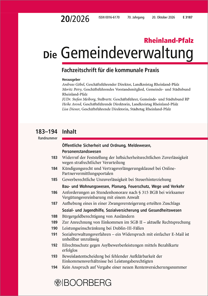 Die Gemeindeverwaltung Rheinland-Pfalz
