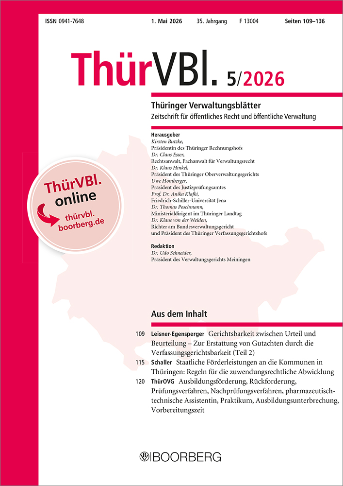 ThürVBl. - Thüringer Verwaltungsblätter (Print)