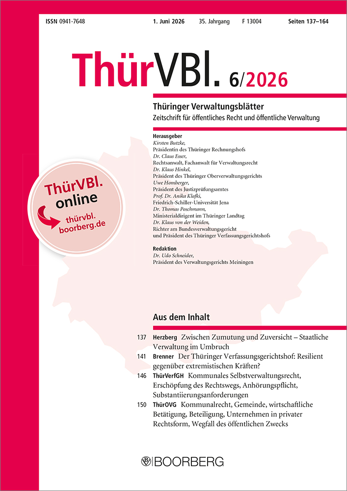 ThürVBl. - Thüringer Verwaltungsblätter (Print)