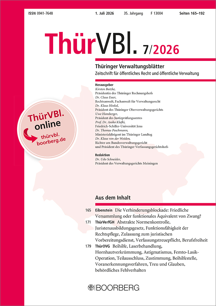 ThürVBl. - Thüringer Verwaltungsblätter (Print)