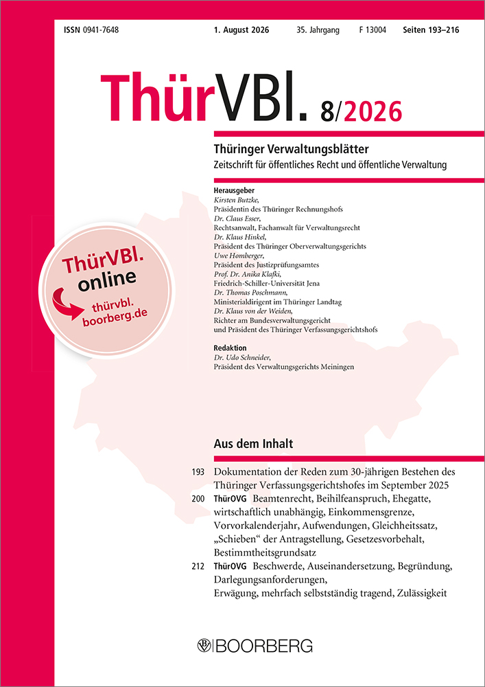 ThürVBl. - Thüringer Verwaltungsblätter (Print)