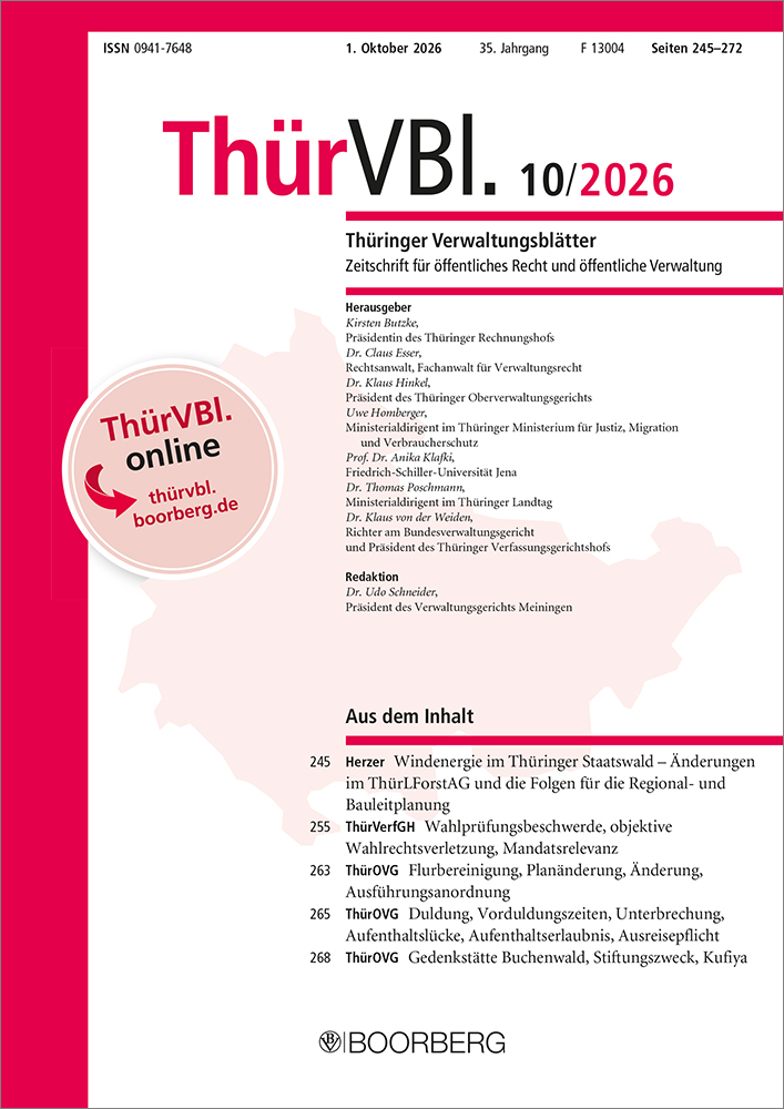 ThürVBl. - Thüringer Verwaltungsblätter (Print)