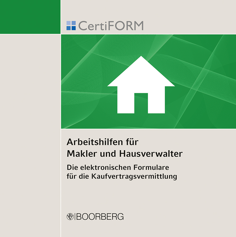 CertiFORM Formulare für die Kaufvertragsvermittlung