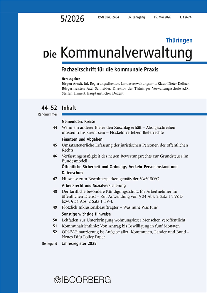 Die Kommunalverwaltung Thüringen
