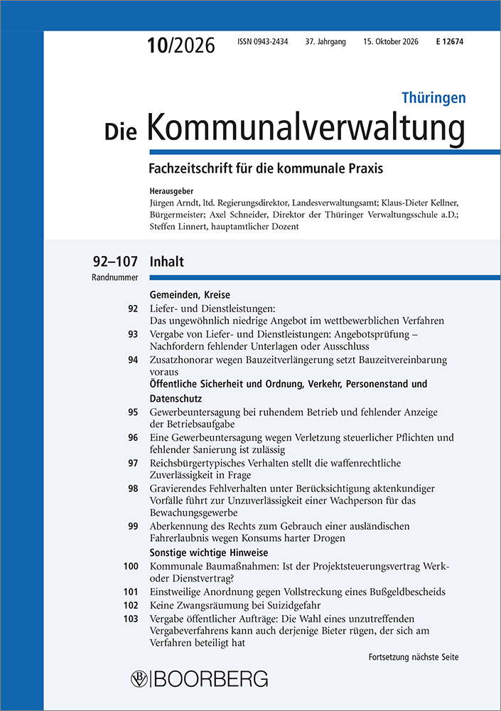 Die Kommunalverwaltung Thüringen