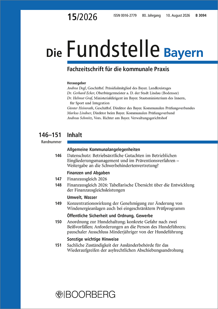 Die Fundstelle Bayern