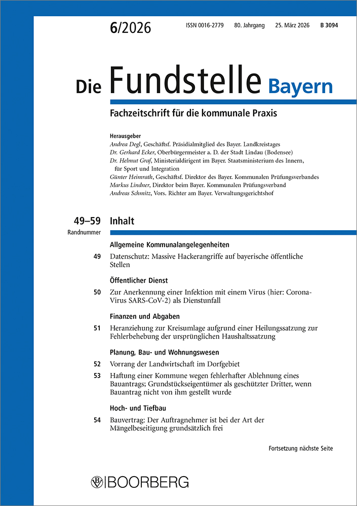 Die Fundstelle Bayern