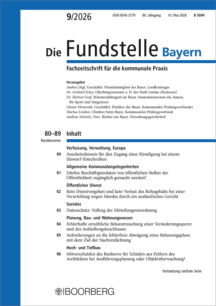 Die Fundstelle Bayern
