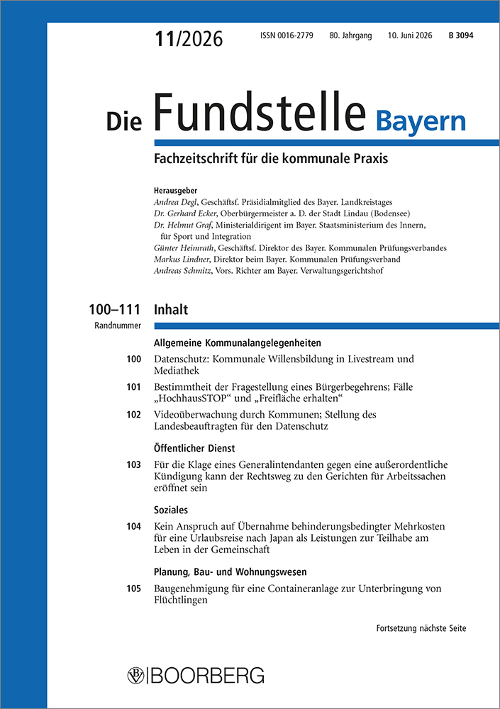Die Fundstelle Bayern
