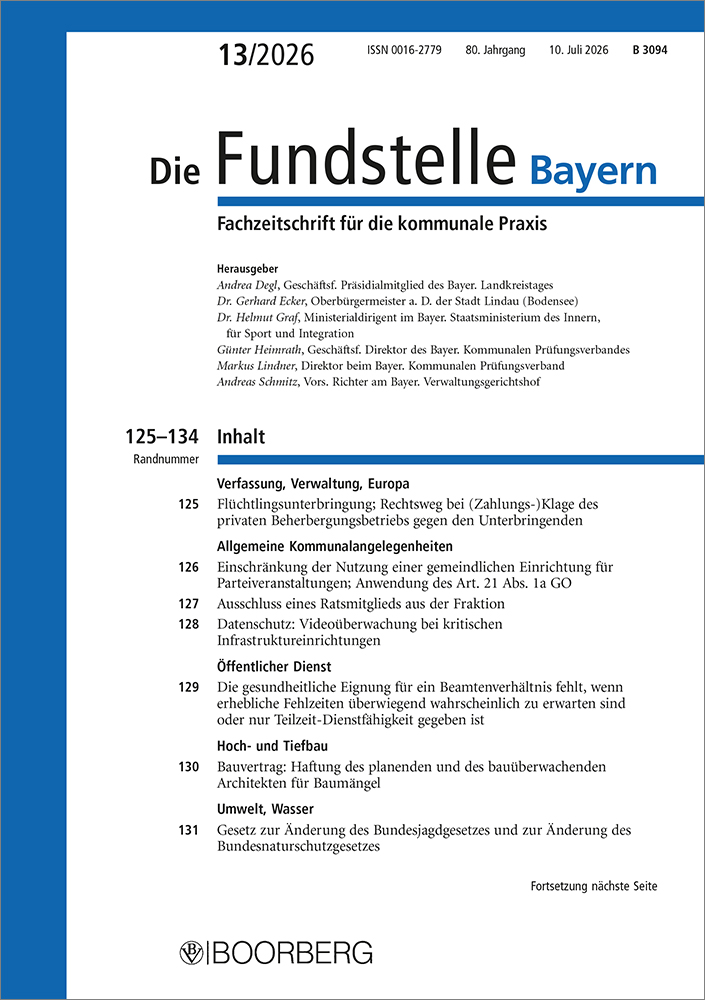 Die Fundstelle Bayern