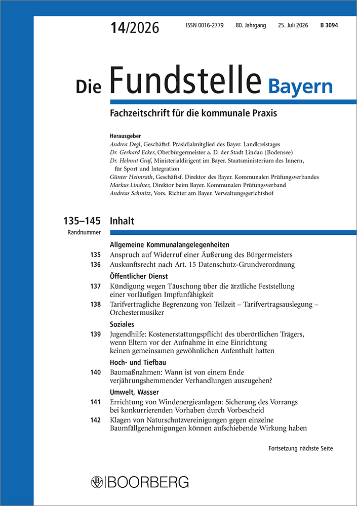 Die Fundstelle Bayern