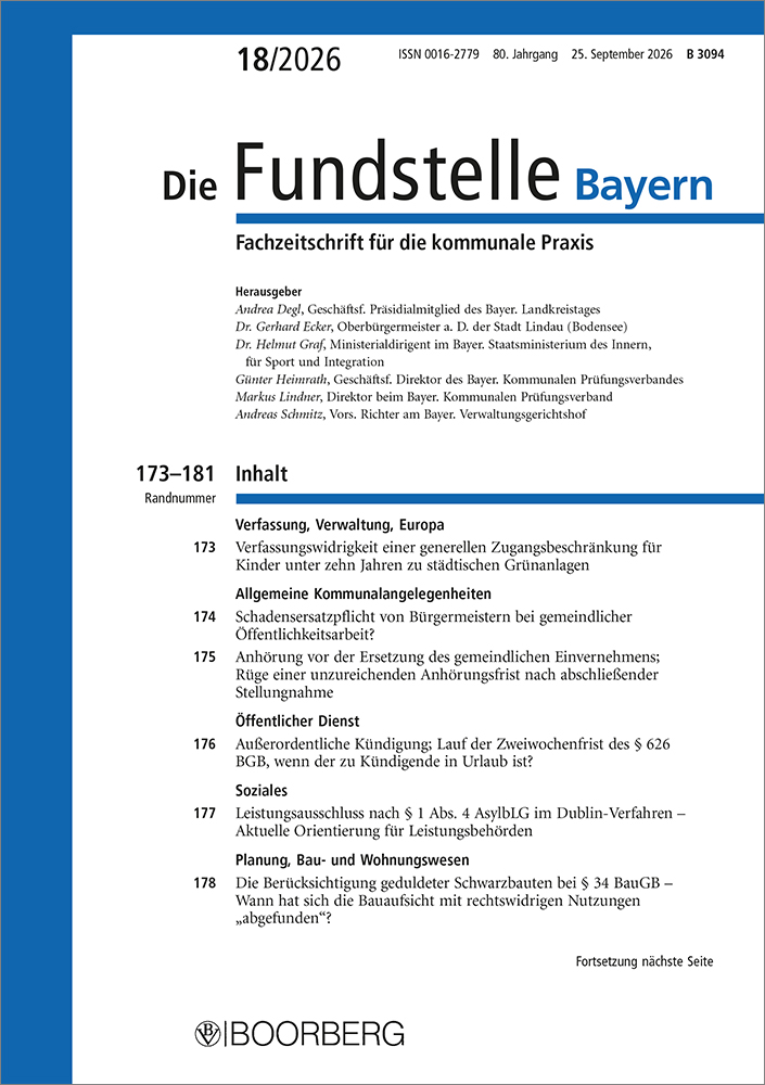Die Fundstelle Bayern