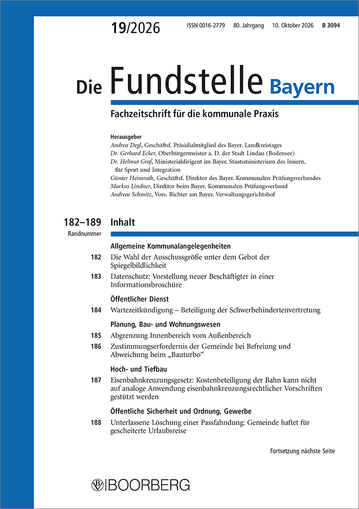 Die Fundstelle Bayern