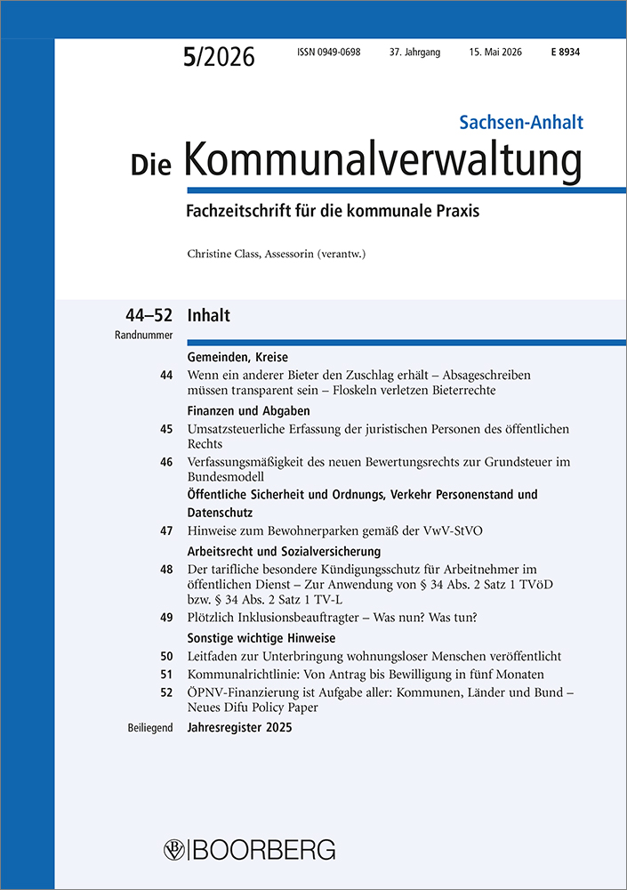 Die Kommunalverwaltung Sachsen-Anhalt