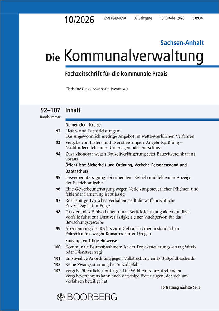 Die Kommunalverwaltung Sachsen-Anhalt