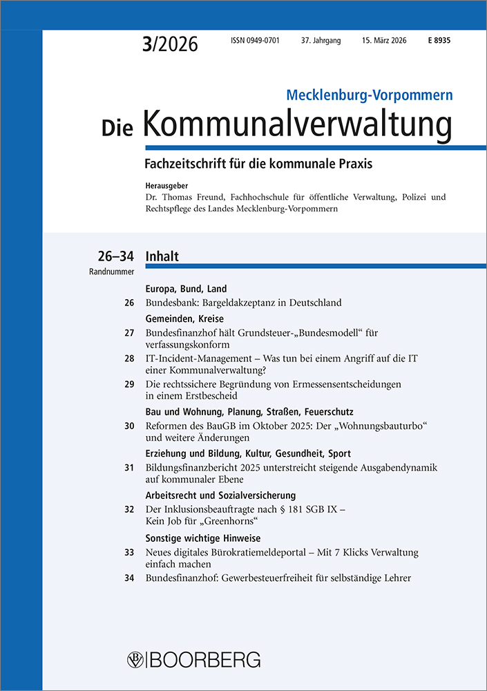 Die Kommunalverwaltung Mecklenburg-Vorpommern