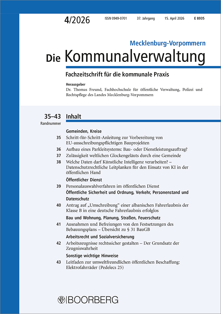 Die Kommunalverwaltung Mecklenburg-Vorpommern