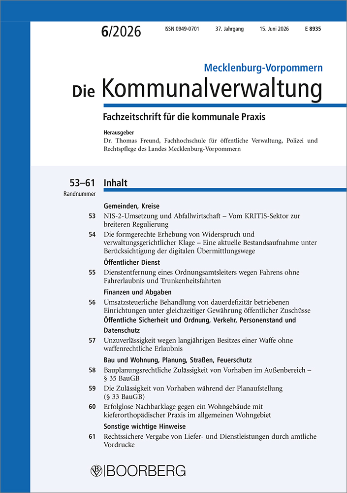 Die Kommunalverwaltung Mecklenburg-Vorpommern