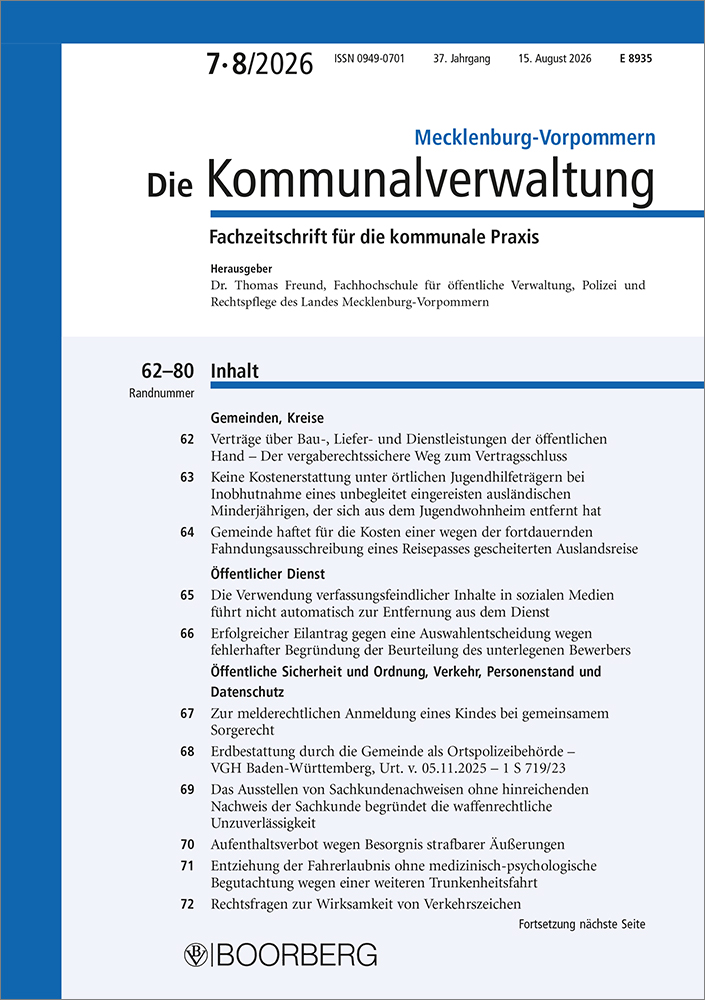 Die Kommunalverwaltung Mecklenburg-Vorpommern
