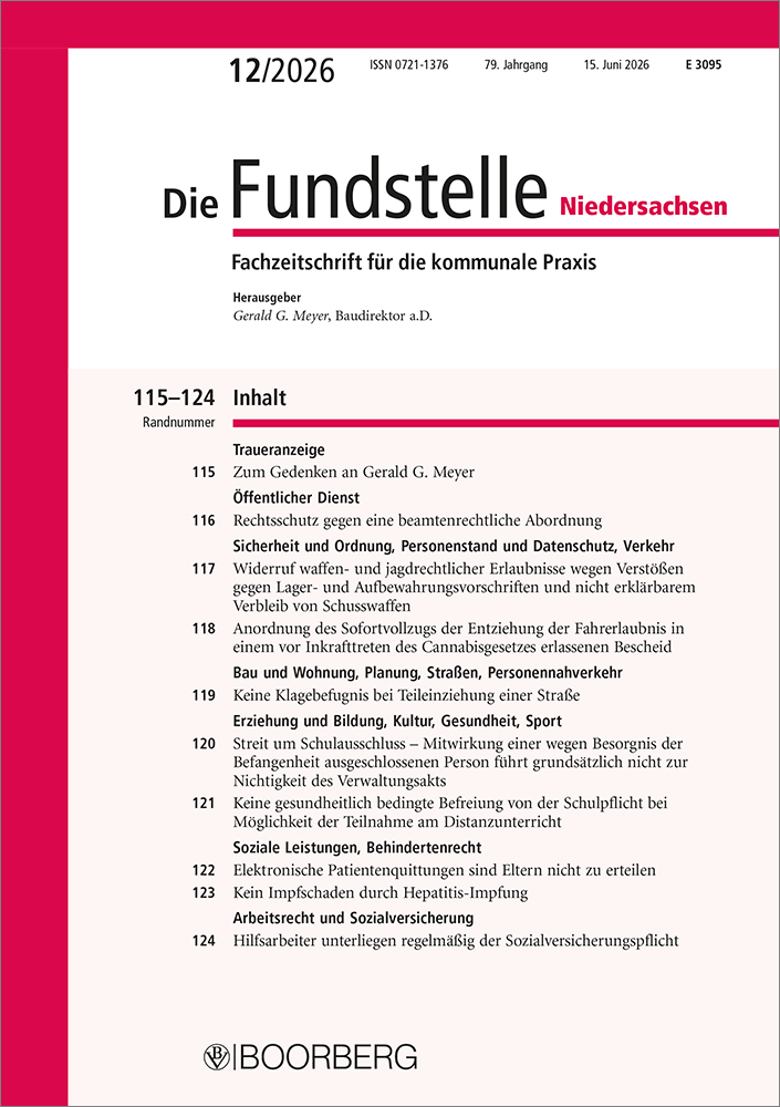 Die Fundstelle Niedersachsen