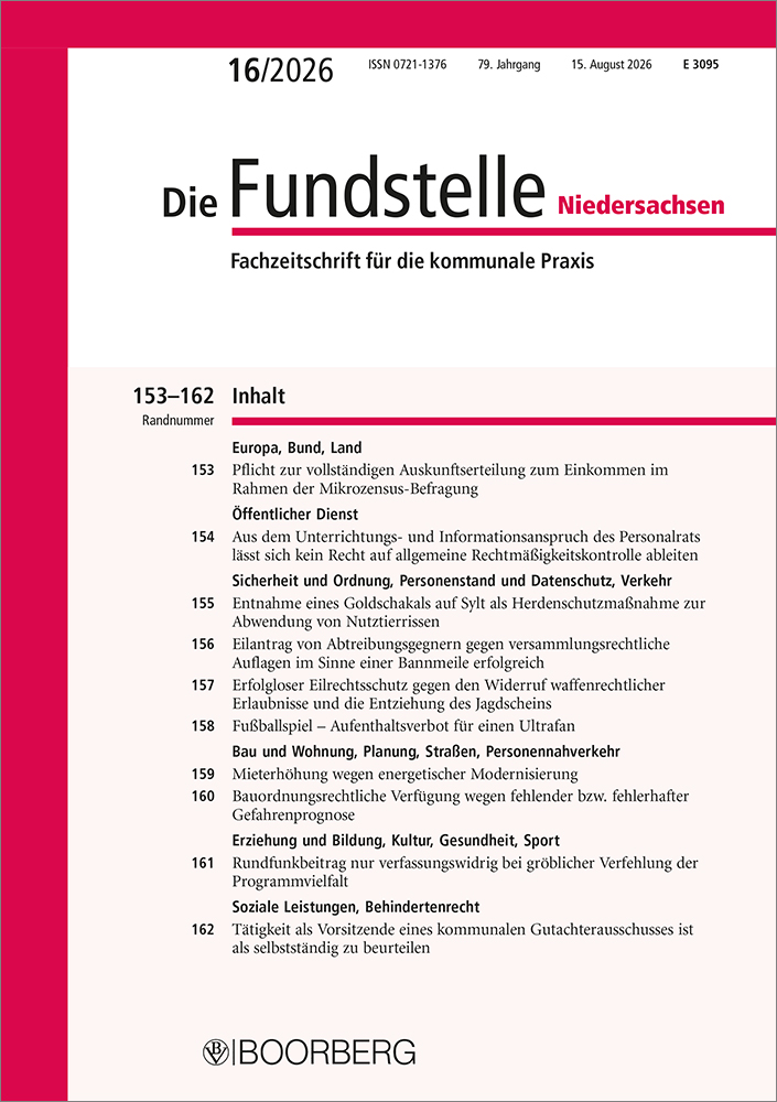 Die Fundstelle Niedersachsen