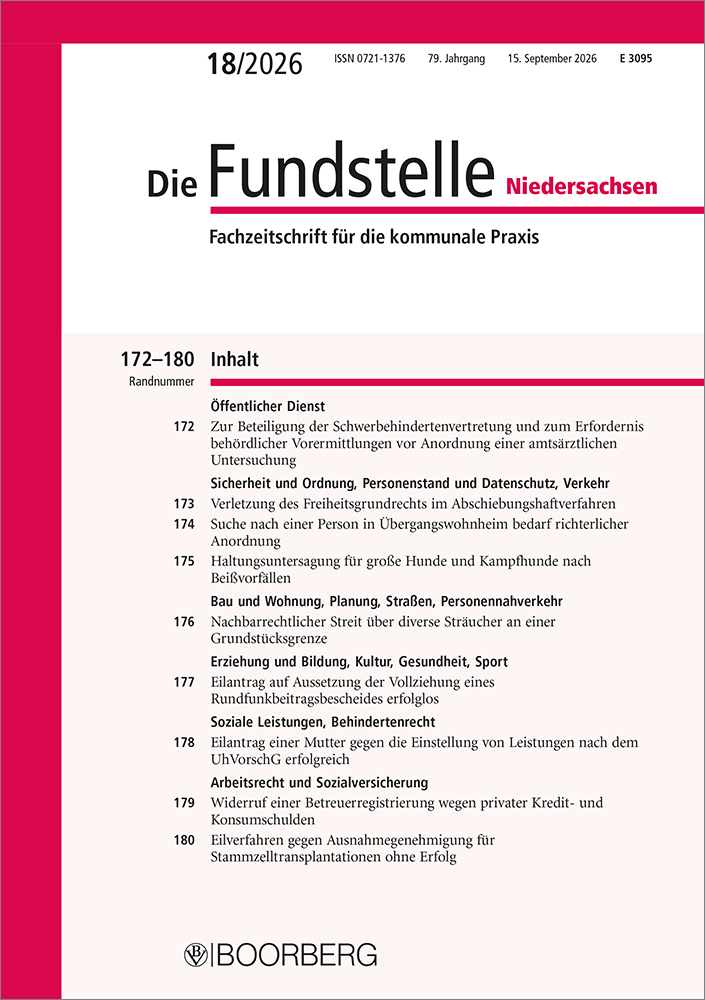 Die Fundstelle Niedersachsen