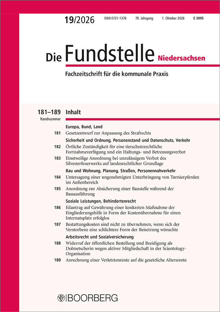 Die Fundstelle Niedersachsen