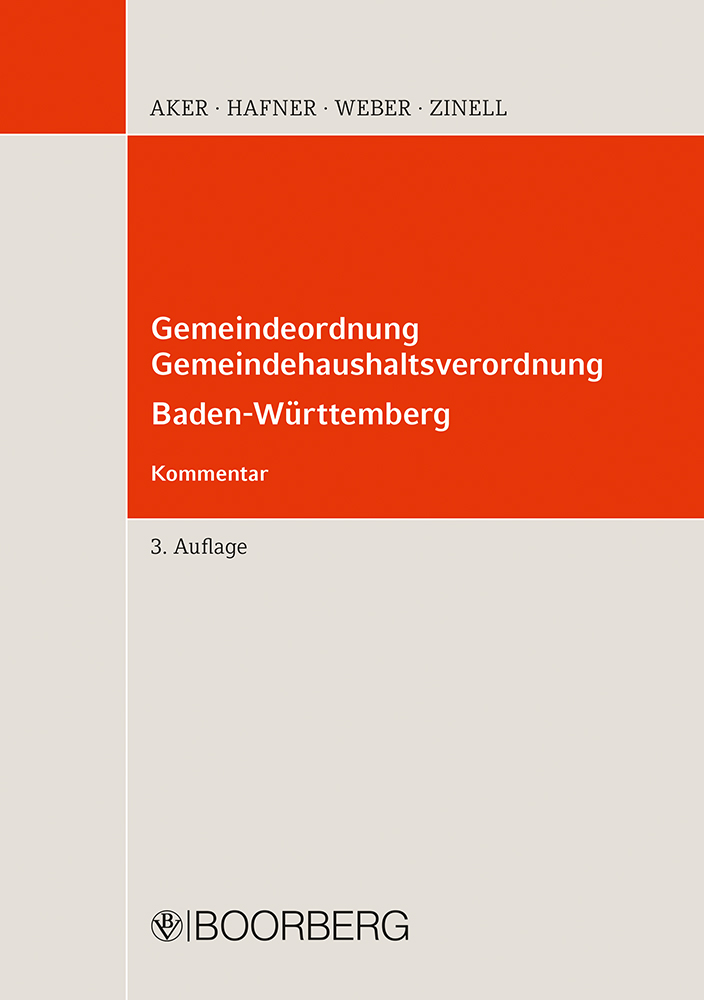 Gemeindeordnung, Gemeindehaushaltsverordnung Baden-Württemberg
