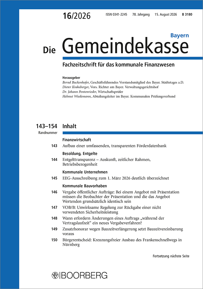 Die Gemeindekasse Bayern