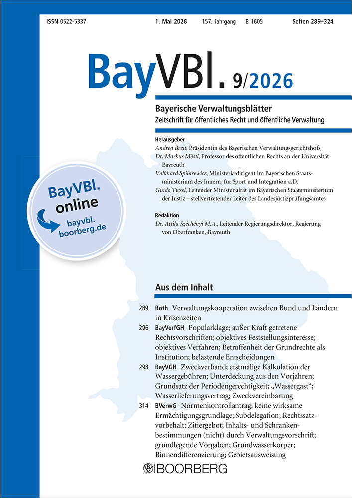 BayVBl. - Bayerische Verwaltungsblätter (Print)