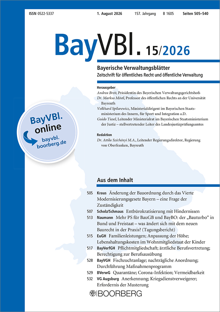 BayVBl. - Bayerische Verwaltungsblätter (Print)