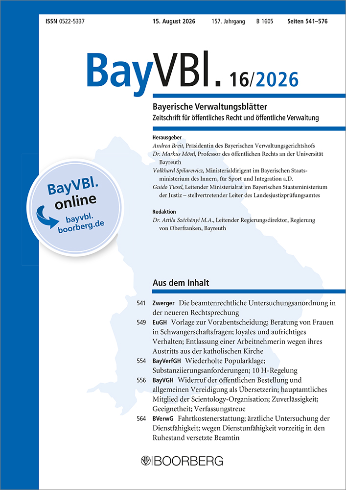 BayVBl. - Bayerische Verwaltungsblätter (Print)
