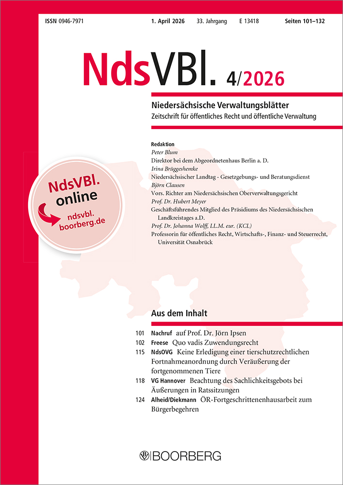 NdsVBl. - Niedersächsische Verwaltungsblätter (Print)