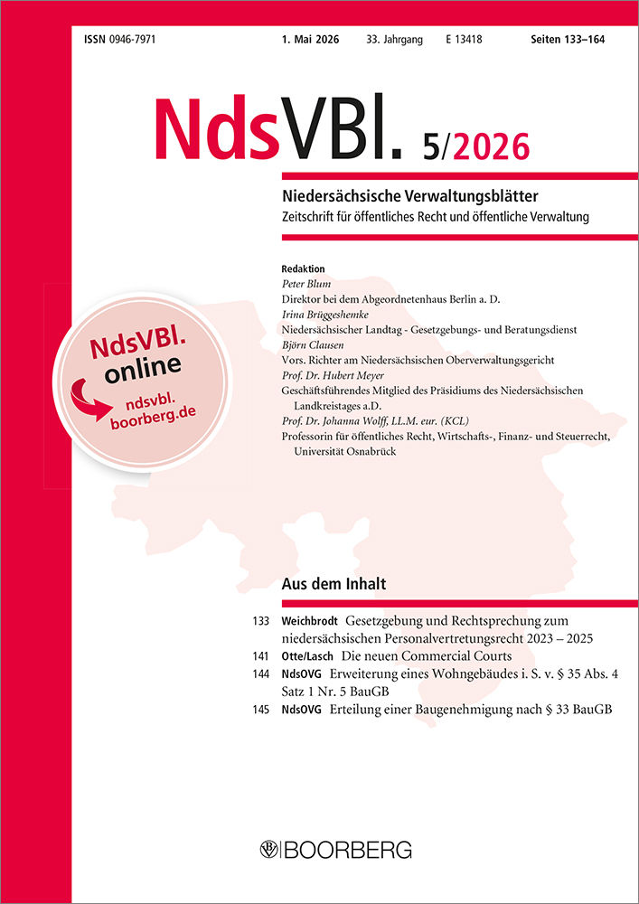 NdsVBl. - Niedersächsische Verwaltungsblätter (Print)
