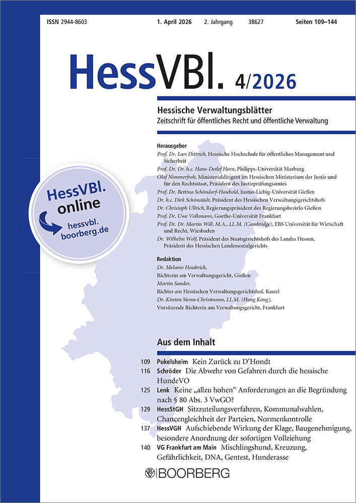 HessVBl. - Hessische Verwaltungsblätter (Print)