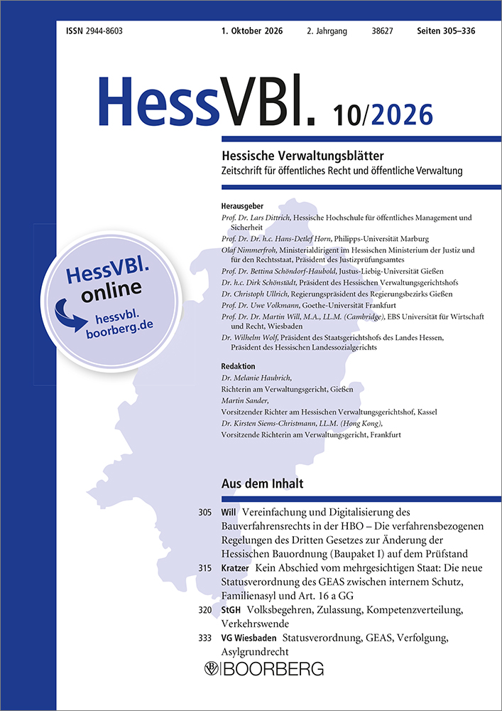 HessVBl. - Hessische Verwaltungsblätter (Print)
