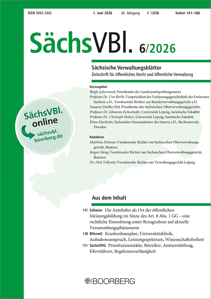 SächsVBl. - Sächsische Verwaltungsblätter (Print)