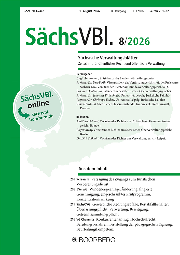 SächsVBl. - Sächsische Verwaltungsblätter (Print)