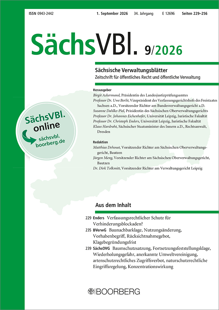 SächsVBl. - Sächsische Verwaltungsblätter (Print)